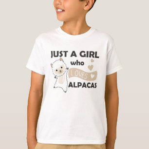 Only A Girl Loves Alpakas - Sweet Alpaca T-Shirt
