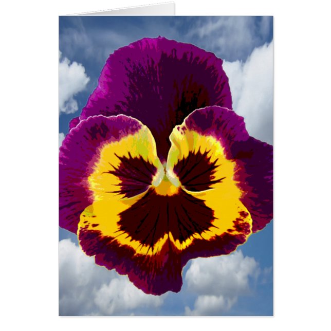 Only a Pansy Blossom + your text & ideas (Front)