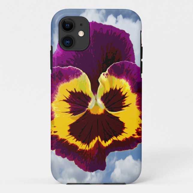 Only a Pansy Blossom + your text & ideas Case-Mate iPhone Case (Back)