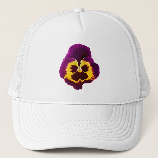 Only a Pansy Blossom + your text & ideas Trucker Hat (Front)