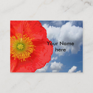 Only a Poppy Blossom + your text & ideas Business Card