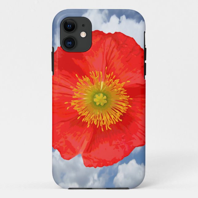 Only a Poppy Blossom + your text & ideas Case-Mate iPhone Case (Back)