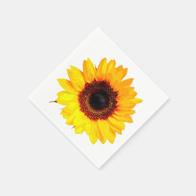Only a Sunflower Blossom + your text & ideas Napkin (Corner)