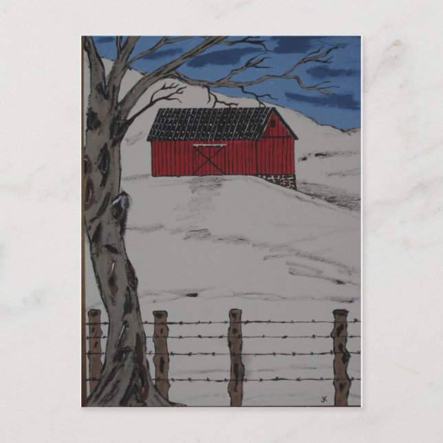 Only A Winter Day Postcard (Front)