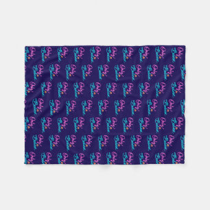 Only Believe Christian Quote on Dark Blue Fleece Blanket