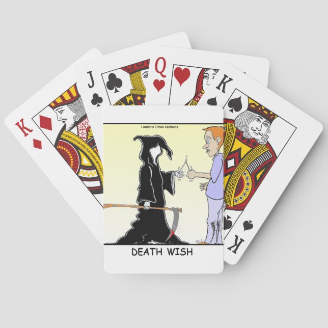 Only Chickens Fear The Reaper Funny Playing Cards (Back)