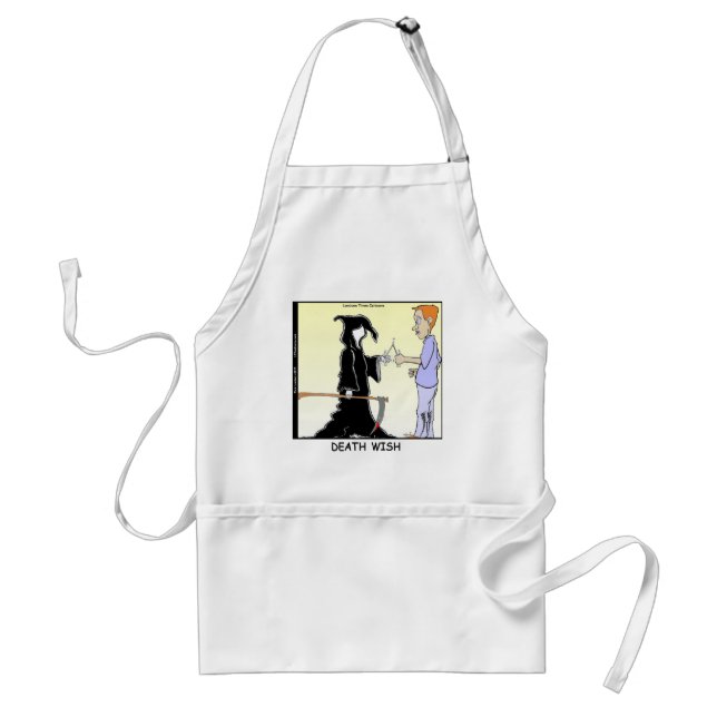 Only Chickens Fear The Reaper Funny Standard Apron (Front)