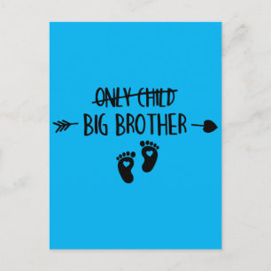 Only Child Crossed Out Now Big Brother Postcard