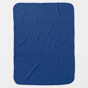 Only cobalt cool blue solid colour background baby blanket