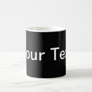ONLY COLOR / black + your text Coffee Mug