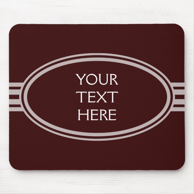 ONLY COLOR / BUTTON BANNER white + your text Mouse Pad (Front)