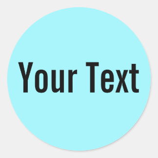 ONLY COLOR | cyan + your text Classic Round Sticker