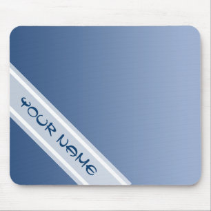 ONLY COLOR gradients - blue + your name Mouse Pad