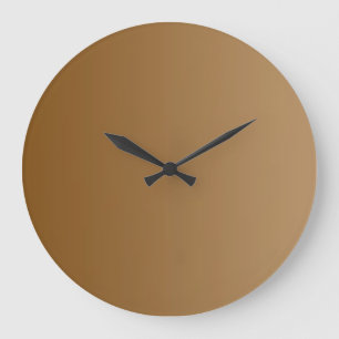 ONLY COLOR gradients - brown Large Clock