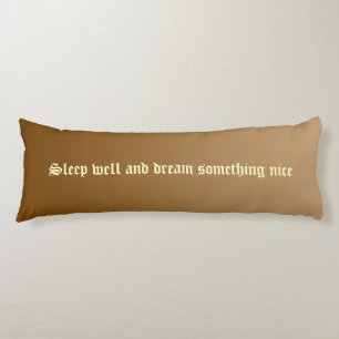 ONLY COLOR gradients - brown + your text Body Pillow