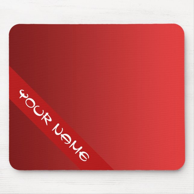 ONLY COLOR gradients - fire red + your name Mouse Pad (Front)