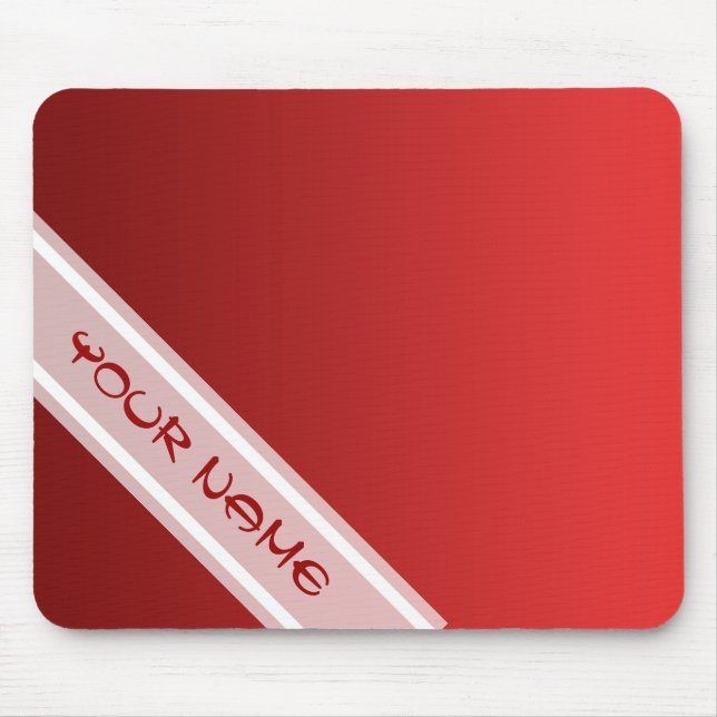 ONLY COLOR gradients - fire red + your name Mouse Pad (Front)