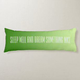 ONLY COLOR gradients - green + your text Body Pillow