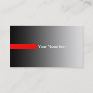 ONLY COLOR gradients grey - stripes red + text Business Card