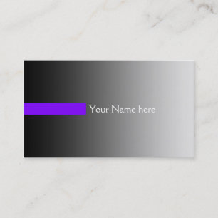 ONLY COLOR gradients grey - stripes violet + text Business Card