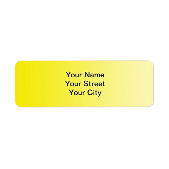 ONLY COLOR gradients - lemon Return Address Label
