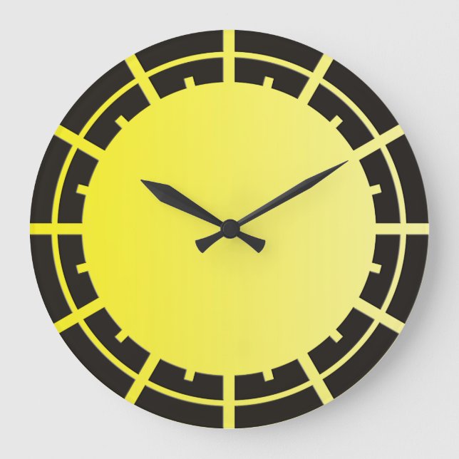 ONLY COLOR gradients lemon - ring clock face black (Front)