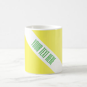 ONLY COLOR gradients lemon yellow + your text Coffee Mug