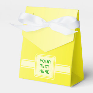ONLY COLOR gradients - lemon yellow + your text Favor Box
