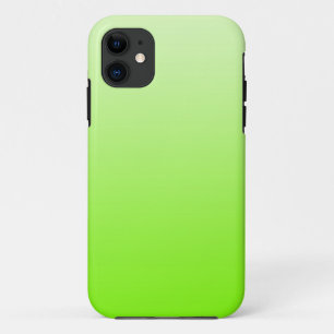 ONLY COLOR gradients - neon green iPhone 11 Case