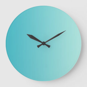 ONLY COLOR gradients - ocean blue Large Clock