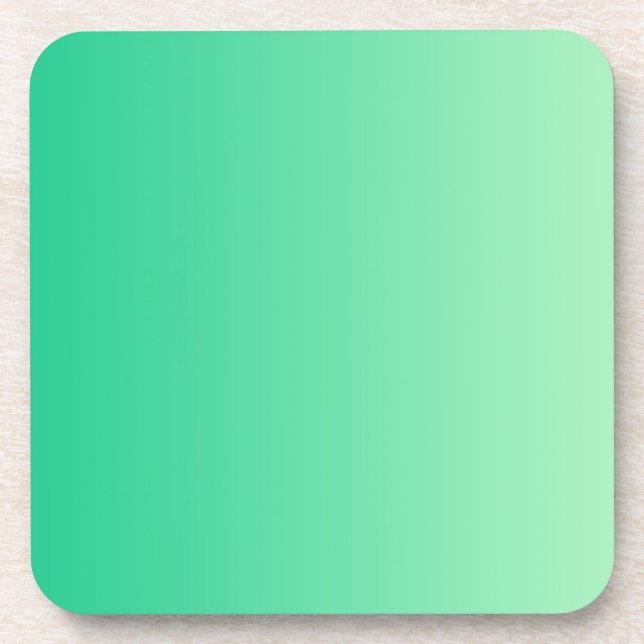 ONLY COLOR gradients - ocean green Coaster (Front)