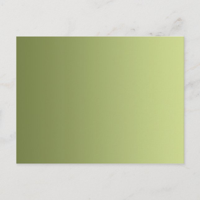 ONLY COLOR gradients - olive green Postcard (Front)