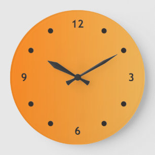 ONLY COLOR gradients - orange + clock face dot