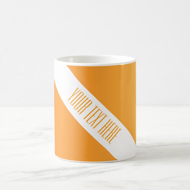 ONLY COLOR gradients orange + your text Coffee Mug (Center)