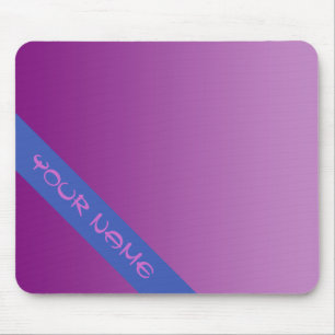 ONLY COLOR gradients - plum + your name Mouse Pad
