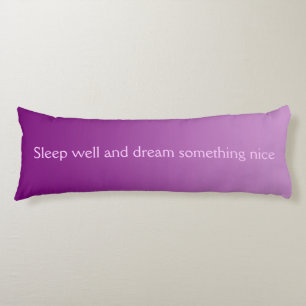 ONLY COLOR gradients - plum + your text Body Pillow