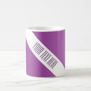 ONLY COLOR gradients plum + your text Coffee Mug