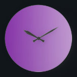ONLY COLOR gradients - purple Large Clock<br><div class="desc">Only Color Composing by EDDA Fröhlich | Template: background color for your text or image | Trend: color your life</div>