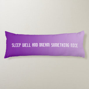 ONLY COLOR gradients - purple + your text Body Pillow