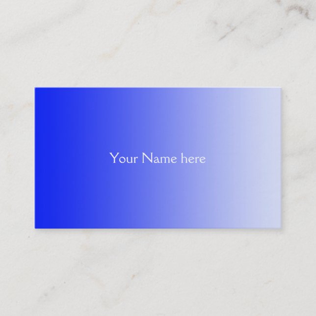 ONLY COLOR gradients - royal blue Business Card (Front)