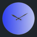 ONLY COLOR gradients - royal blue Large Clock<br><div class="desc">Only Colour Composing by EDDA Fröhlich | Template: background colour for your text or image | Trend: colour your life</div>