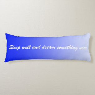 ONLY COLOR gradients - royal blue + your text Body Pillow