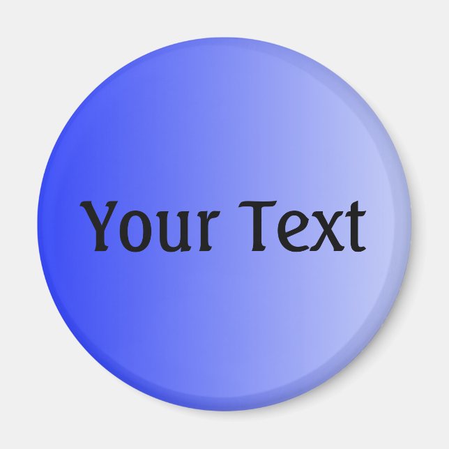 ONLY COLOR gradients royal blue + your text Magnet (Front)