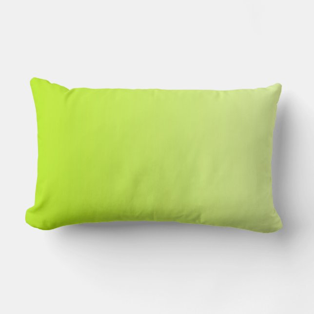 ONLY COLOR gradients - spring green Lumbar Pillow (Front)