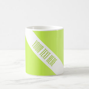 ONLY COLOR gradients spring green + your text Coffee Mug