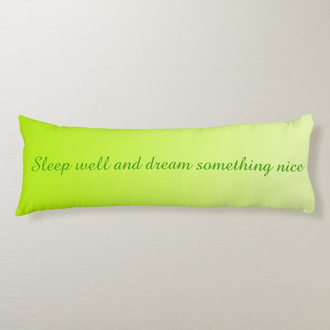 ONLY COLOR gradients - spring + your text Body Pillow (Front)
