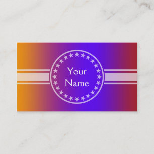ONLY COLOR gradients - sunrise + your text Business Card