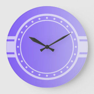 ONLY COLOR gradients violet - ring & dots white Large Clock