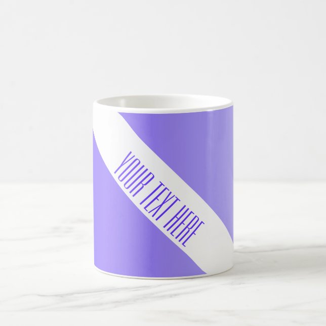 ONLY COLOR gradients violet + your text Coffee Mug (Center)