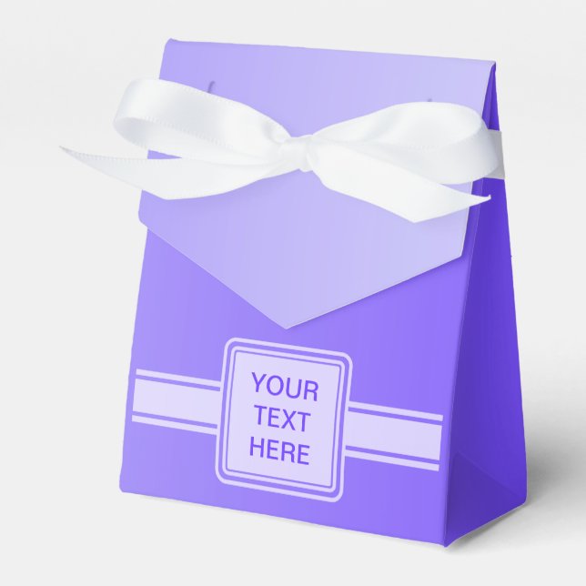 ONLY COLOR gradients - violet + your text Favor Box (Front Side)